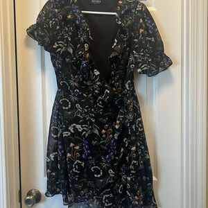 Black printed dress